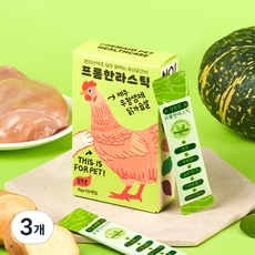 프롬한라 강아지 고양이 짜먹는 영양간식 프롬한라스틱, 닭가슴살, 90g, 3개