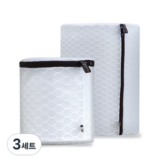 문스앤 항균 무형광 벌집 세탁망 브래지어용 속옷용 2종세트, 속옷용2종_브라운, 3세트