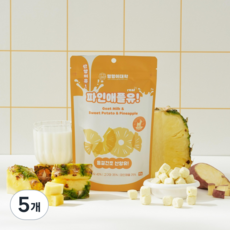 멍멍이대학 진짜 국내산 유기농 산양유 동결건조 트릿 강아지 간식 산동트, 5개, 50g, 파인애플유!