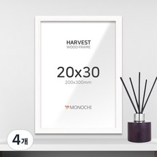 모노치 하베스트 우드 인테리어 액자 20x30, 4개, 오프화이트