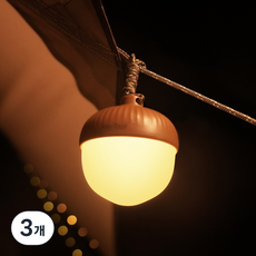 헬로닷 토리송이 미니 휴대용 충전식 무선 아이방 수면등 취침등, 3개, 전구&화이트