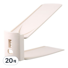 KEHEART슈즈랙 튼튼한 3단 높이조절 신발정리대, 살구색, 20개