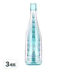 애니상회 휴대용 플라스틱 잔 블루 컬러 와인잔 5p+전용케이스1p, 3세트