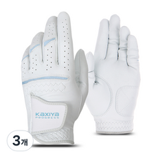 [KAXIYA] 카시야 올양피 골프장갑 남성용 왼손, 화이트, 3개