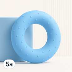 남녀공용 실리콘 그립링 양방향 그립 트레이닝 운동기구, 5개, 파란색