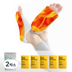 힐핏 발 온열 밴드 10매입 발찜질팩 수족냉증 발온열기 발온열패드 온열양말, 2박스