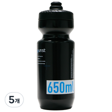 퓨리스트 프리미엄 모플로 물통, 5개, 650ml, 블랙