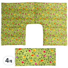 그린라이프 허브 어깨 찜질팩 대형(50x30cm) + 사각 눈 찜질팩 카키색, 4개