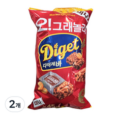 오리온 오 그래놀라 다이제바 미니, 483g, 2개
