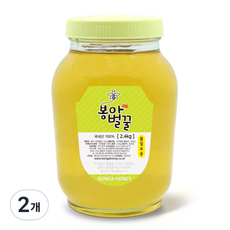 봉아벌꿀 국내산 아카시아 사양벌꿀, 2.4kg, 2개