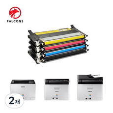 CLT-K404S 호환 토너 SL-C433 C483 C483W, 2개, 검정 파랑 빨강 노랑 세트 대용량