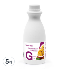 그린트리 패션후르츠 에이드 베이스, 5개, 1.2kg