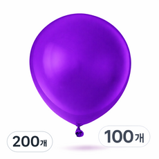 브로키 펄풍선 12인치 100p 풍선 파티용품 이벤트 소품 30cm, 200개, 12_12인치_퍼플