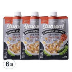 유밀 두유 그래놀라 쉐이크 검은콩 두유몬드, 6개, 45g