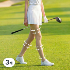 버디프로 uv 자외선차단 여성 골프스타킹, 스킨색, 3개