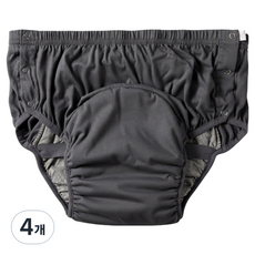 지니상사 성인용 환자용 샘방지 안심 팬티 기저귀 커버 차콜그레이, XXL, 1개입, 4개