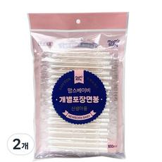 맘스베이비 신생아용 개별포장 면봉, 2개