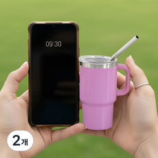 블룸트레일 캠핑 소주잔 미니 텀블러 90ml, 2개, 핑크