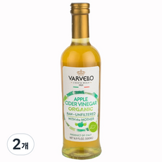 발베로 유기농 애플 사이다 비네거, 500ml, 2개