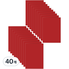 다한진 컬러 포맥스판 A5(148mm210mm*2T) 두께2mm 교재용 미술용 DIY용, 40개, 적색