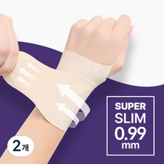 미미크루 슬림 손목보호대 압박 초경량, 스킨, 2개