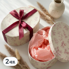 올리올망 선물 포장 박스 선물상자 세트, 2세트, 레드