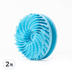 키히코 실리콘 샤워 브러쉬 바디 헤어 올인원 마사지, 블루, 2개, 1개입