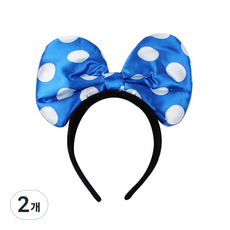 피플스파티 땡땡이리본머리띠 소 3개입, 2개, 블루