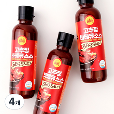 마녀곳간 고추장바베큐소스 스리라차 숯불 바베큐 스테이크 제육볶음소스 오징어볶음소스 만능고추장소스, 4개, 480ml