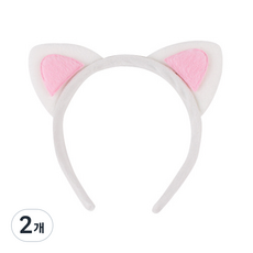 피플스파티 고양이머리띠 4개입, 화이트, 2개