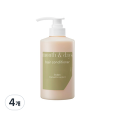 먼스앤데이즈 헤어 린스 퍼퓸 컨디셔너 시트러스 라임앤바질향, 4개, 500ml