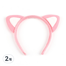 피플스파티 고양이머리띠 4개입, 핑크, 2개