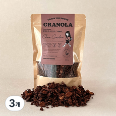 [땡큐뚜루]_초코가든 그래놀라 수제 그래놀라, 3개, 200g