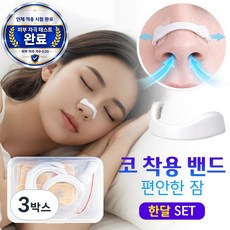 편안숨 편안한 코 착용 밴드 자석형 편한 코호흡, 3박스