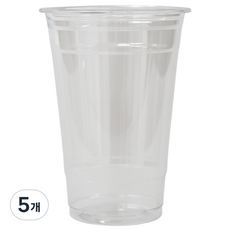 [투명컵 50P] 92파이일회용 투명컵 플라스틱PET테이크아웃컵, 5개, 50개입, 480ml