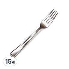 쓱싹 고급 일회용 플라스틱 오닉스 포크, 20개입, 15개