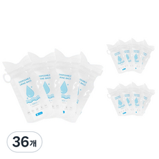 블루 휴대용 소변기 소변봉투 캠팽 이동식 비상용, 36개