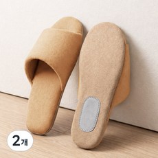 프랜베이 무소음 거실화 층간소음 실내 슬리퍼, 2개, 브라운