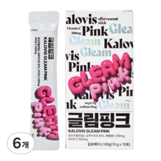 칼로비스 글림 핑크 고함량 마시는 글루타치온 1000mg 콜라겐 비타민C 톤업 미백, 6개, 10회분