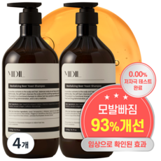 맥주효모 탈모증상 완화 리바이탈라이징 샴푸, 1.015kg, 4개