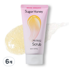 브링오가닉 슈가 허니 바디 스크럽 애프터 왁싱, 150ml, 6개