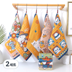 락톡마켓 봄날의 동물원 캐릭터 고리수건 핸드타올, 캐릭터 핸드타올 5P, 2세트