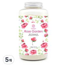 올레비엔 바스 앤 마사지 솔트 로즈가든, 1kg, 5개
