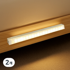 쉐리엘 C타입 충전형 자석 동작감지 직부형 센서등, 2개, 화이트 50cm