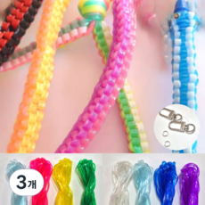 썬스타마켓 룰라끈 DIY 키링만들기 키트, 3개, 8컬러 혼합