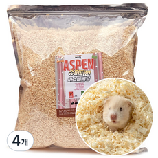 제이펫 슈퍼파인 아스펜베딩 소프트 더스트-프리 먼지없는 비압축 햄스터베딩 고슴도치베딩, 4개, 1.2kg