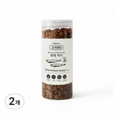 고기파티 강아지 영양간식 가수분해 져키트릿, 2개, 1kg, 황태