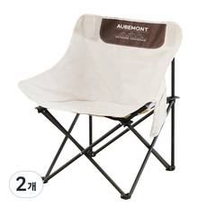 오브몬트 아웃도어 캠핑의자 접이식 등산의자, 2개, 베이지