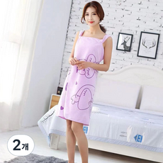 오드클로젯 수건 비치타올 극세사가운 샤워타올 샤워가운 호텔수건 여성샤워가운 목욕타올 바디타올 샤워타월, 2개, 03_퍼플