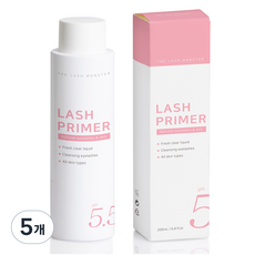 래쉬몬스터 약산성 프라이머 5.5 속눈썹 대용량 클렌져 200ml, 5개